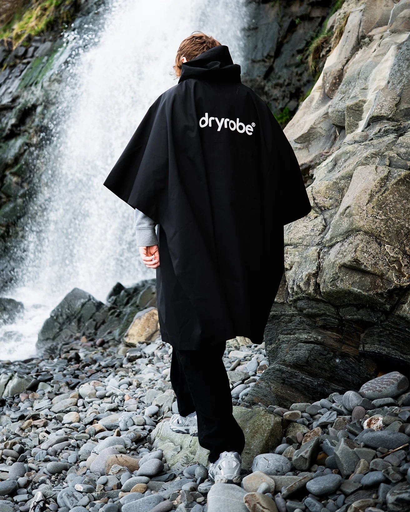 Dryrobe Black One Size Rainproof Poncho