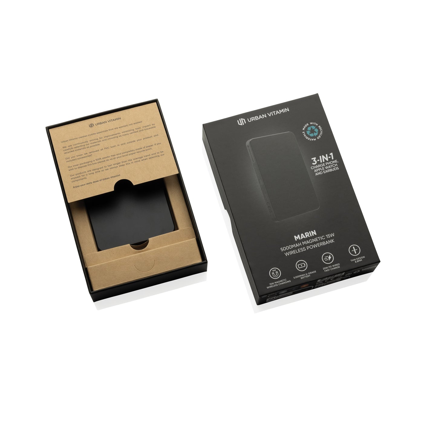 Marin 5000mAh magnetic 15W wireless powerbank
