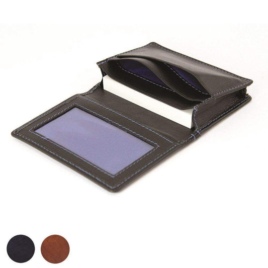 Accent Sandringham Nappa Leather Business Card Holder with Travel or Oyster Card Window - The Luxury Promotional Gifts Company Limited