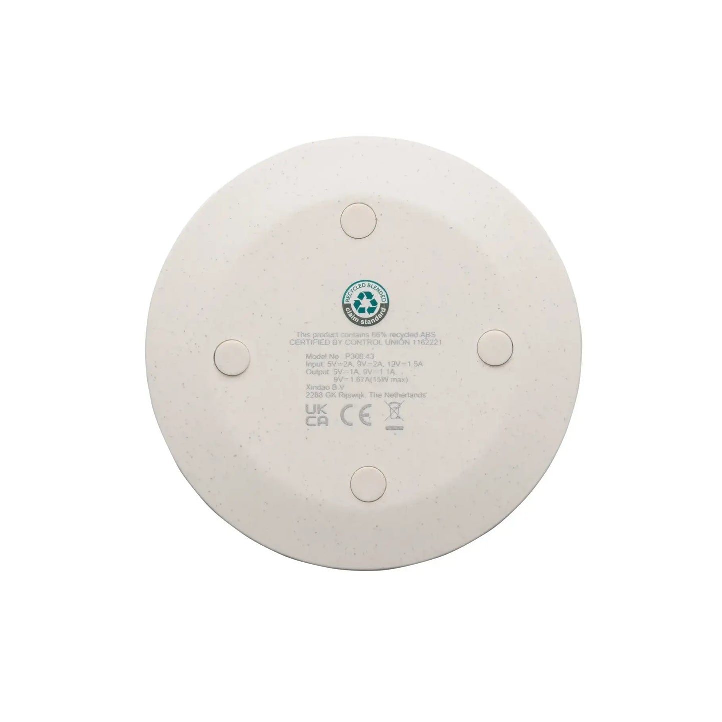 RCS recycled plastic 15W Wireless fast charger