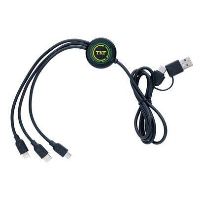 RCS recycled TPE and recycled plastic 6-in-1 cable - The Luxury Promotional Gifts Company Limited