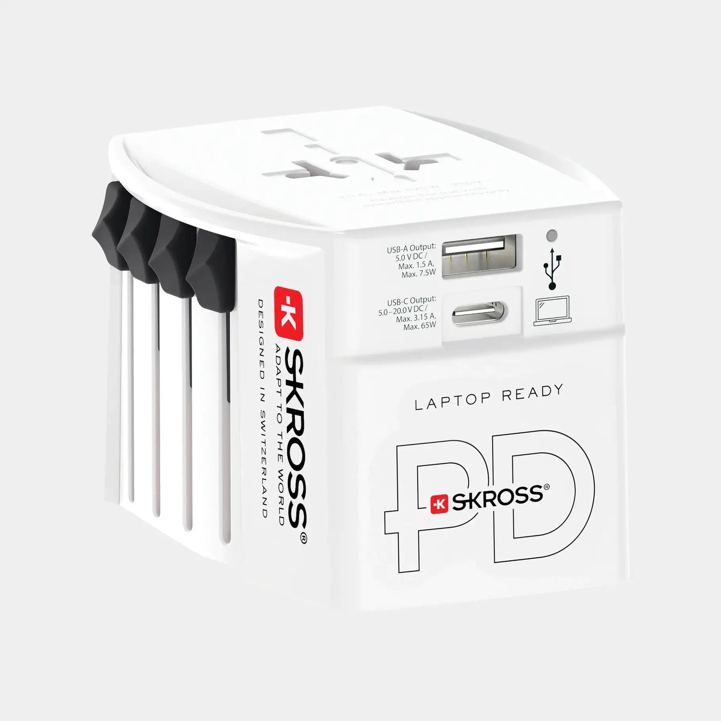 SKROSS World Travel Adapter MUV 65W PD with USB C Cable