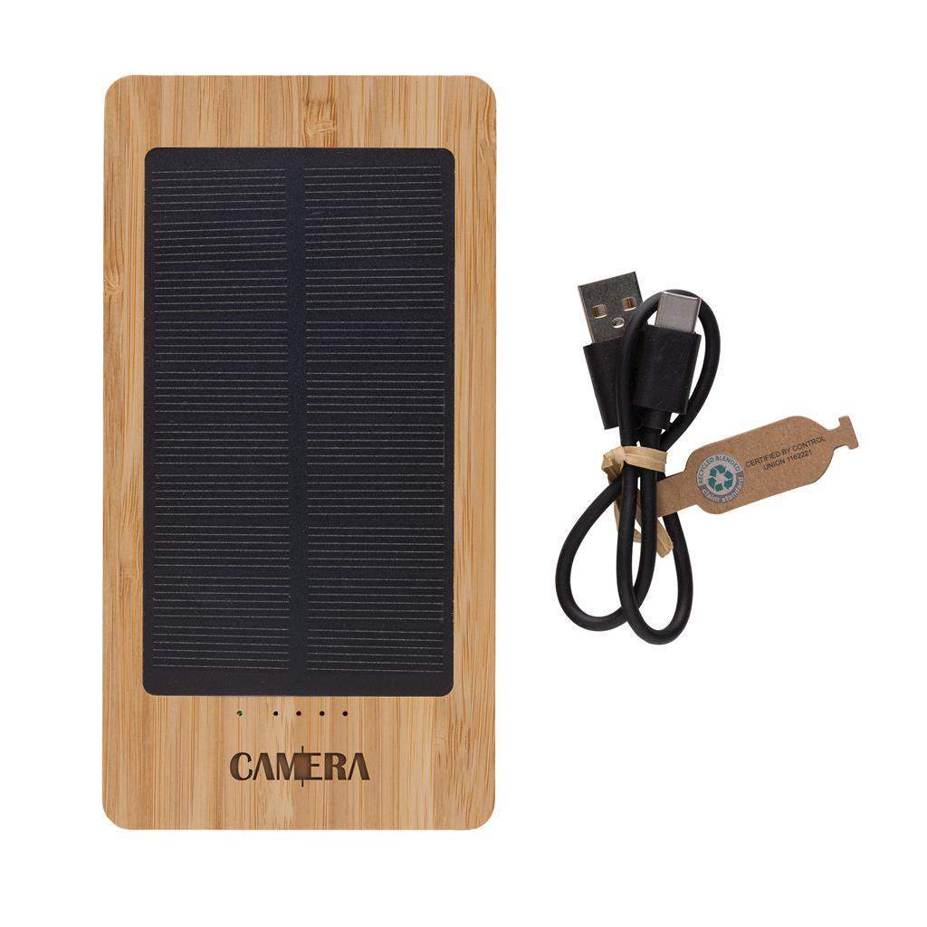 Sunwick 10.000 mAh Bamboo Solar Powerbank