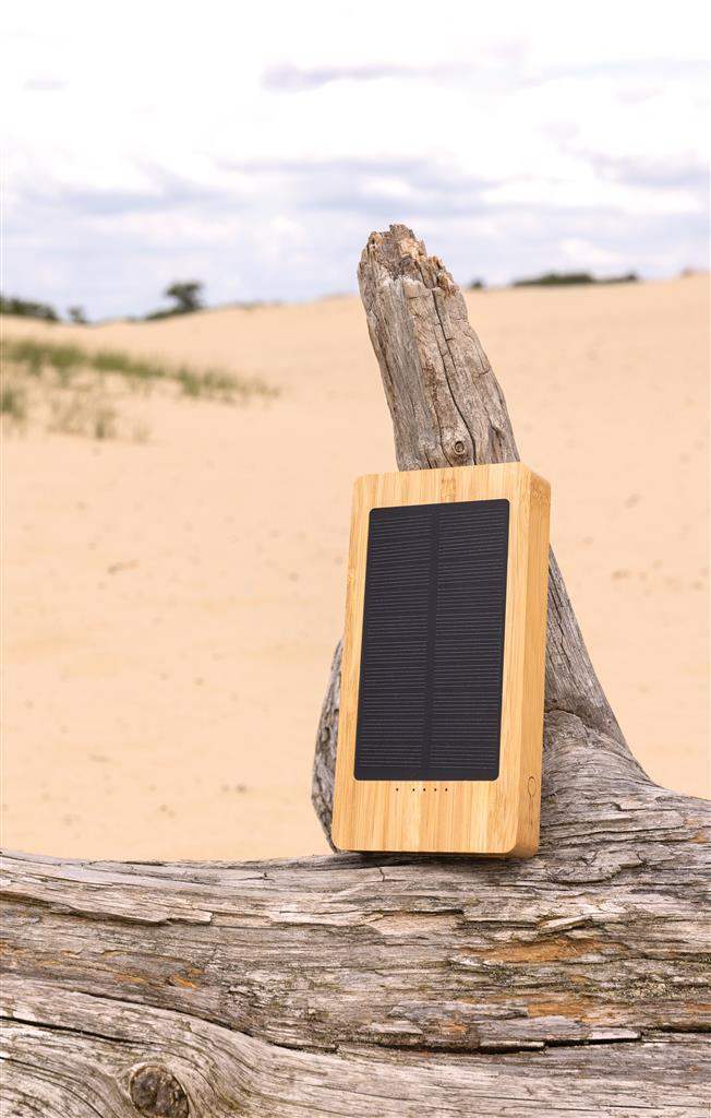Sunwick 10.000 mAh Bamboo Solar Powerbank