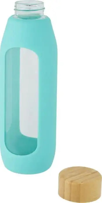Tidan 600 ml borosilicate glass bottle with silicone grip