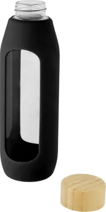 Tidan 600 ml borosilicate glass bottle with silicone grip