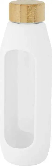 Tidan 600 ml borosilicate glass bottle with silicone grip