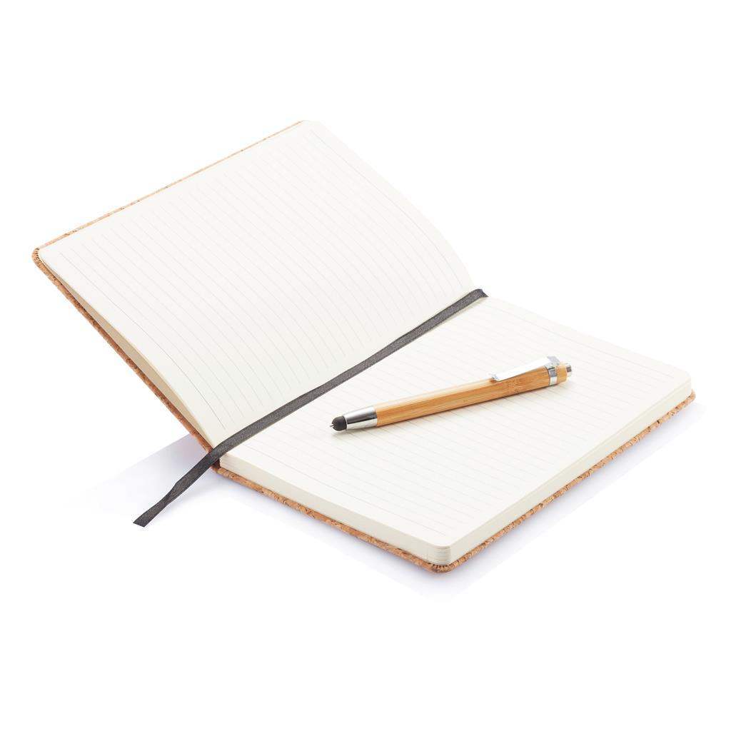 A5 Notebook with Bamboo Stylus Pen