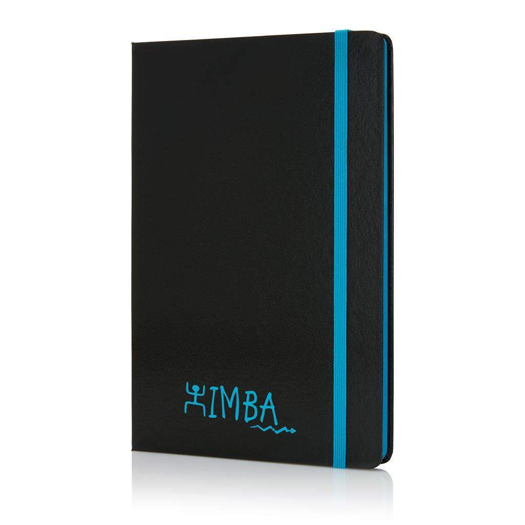 Deluxe hardcover A5 notebook with coloured side