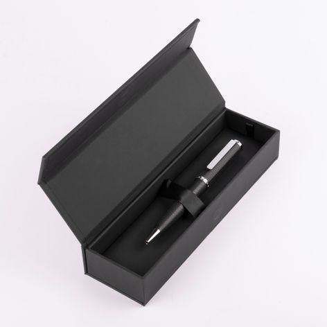 Formation Herringbone Chrome Ballpoint Pen by Hugo Boss