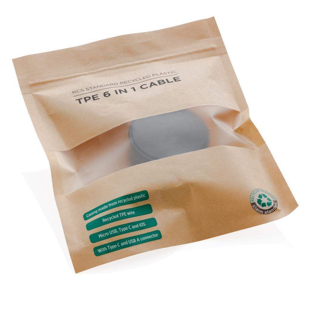 RCS Standard Recycled Plastic and TPE 6 in 1 Cable