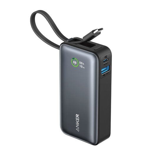 Anker Nano Power Bank 30W, Built-In USB-C Cable