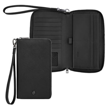 Double B Saffiano Passport Wallet by Hugo Boss