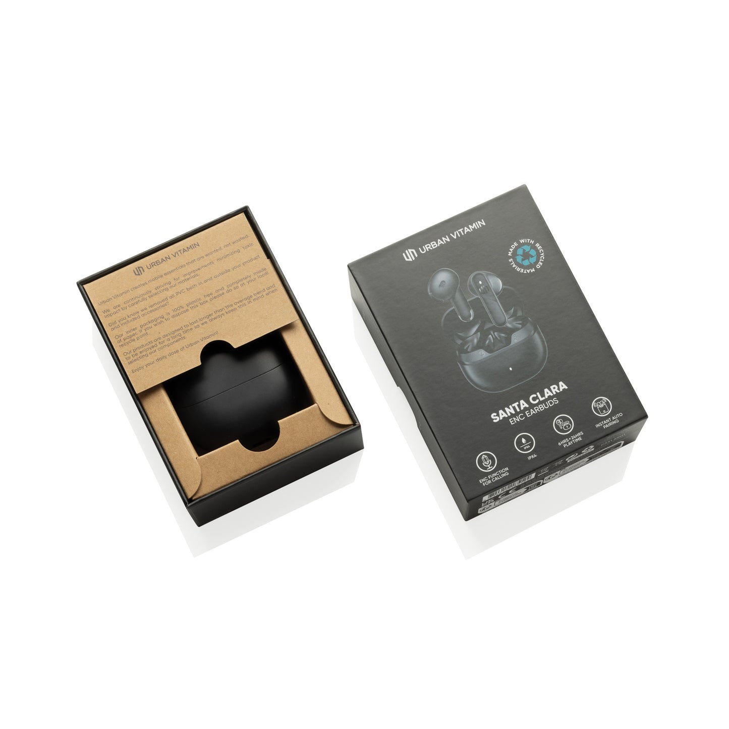 Santa Clara RCS plastic ENC earbuds