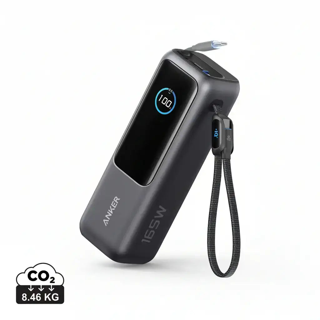 Anker Power Bank 25.000 mah 165W, Built-in retractable cable