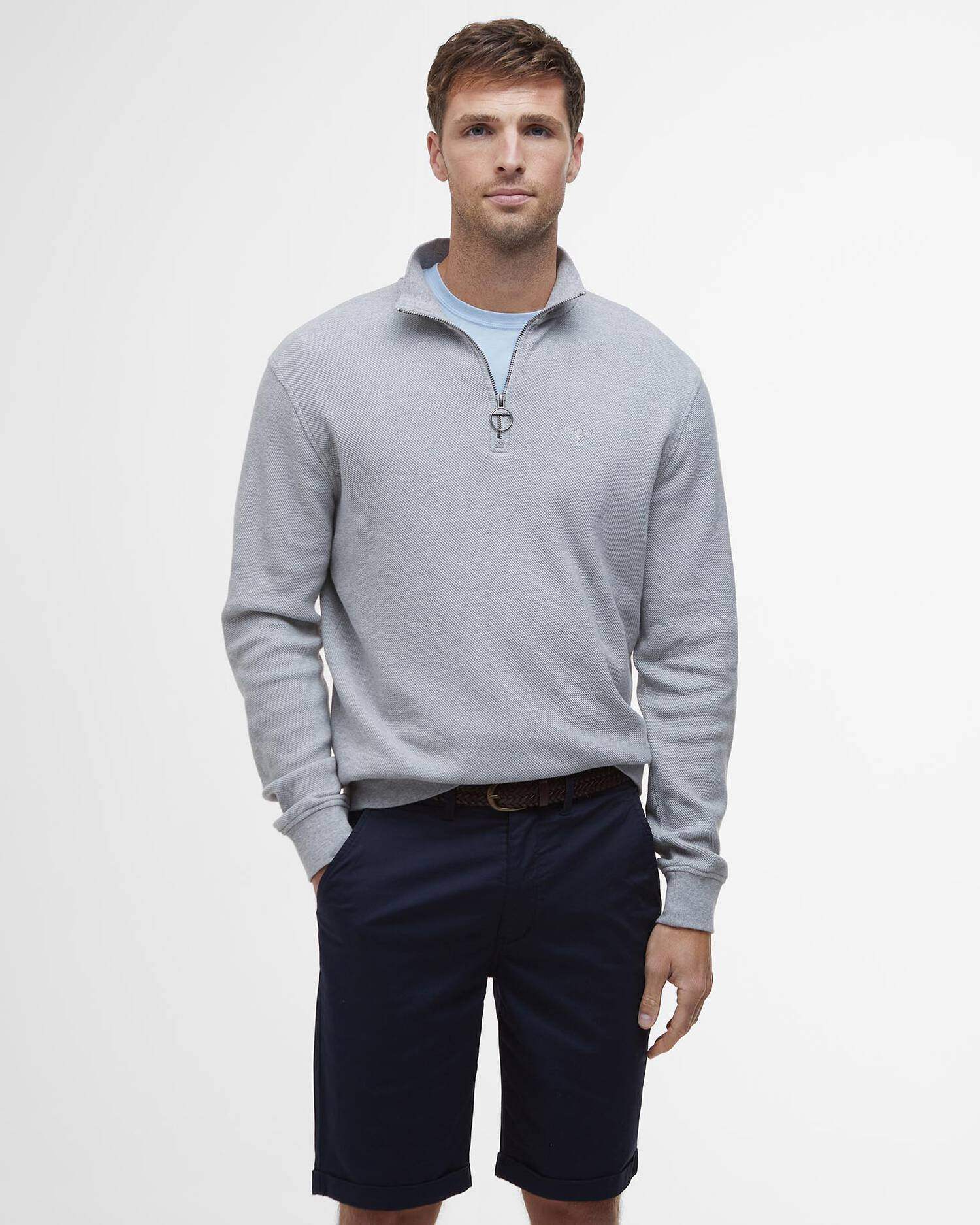 Barbour Pique Interlock Quarter-Zip Sweatshirt