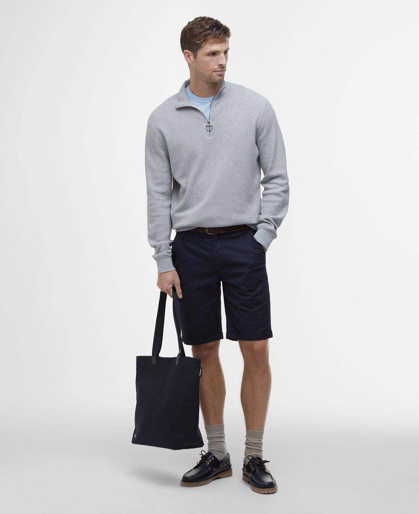 Barbour Pique Interlock Quarter-Zip Sweatshirt