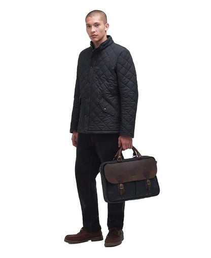 Barbour Waxed Leather Briefcase