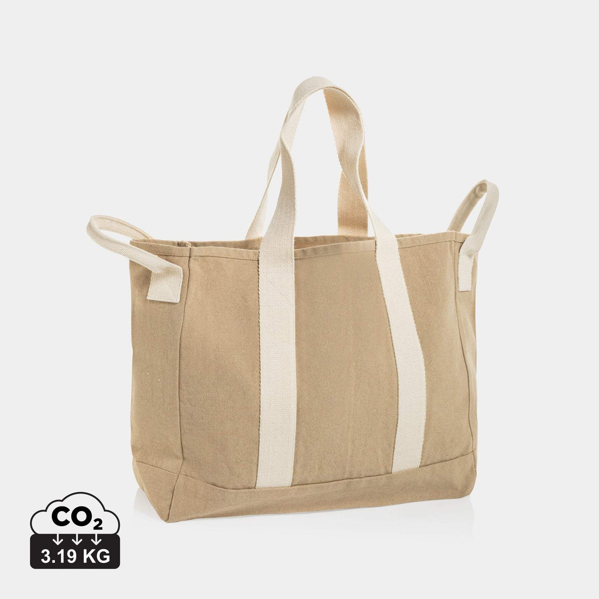 BEAU AWARE™ Beach bag 400gsm recycled canvas, with side hand