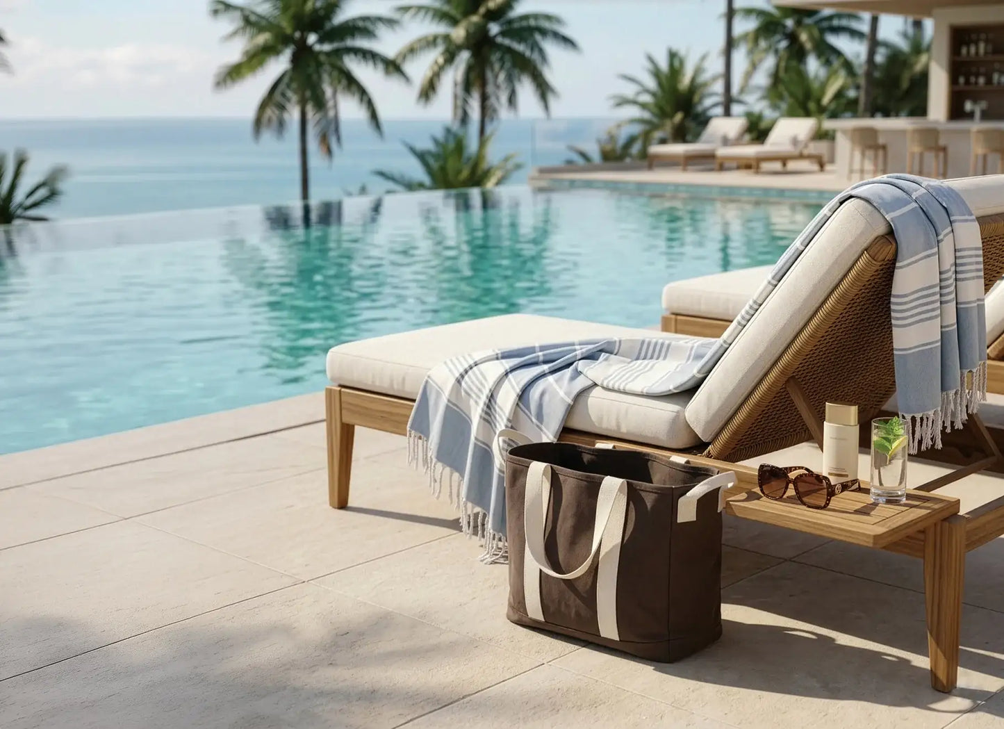 BEAU AWARE™ Beach bag 400gsm recycled canvas, with side hand