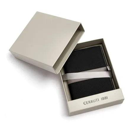Delano Taupe & Black Passport Holder by Cerruti