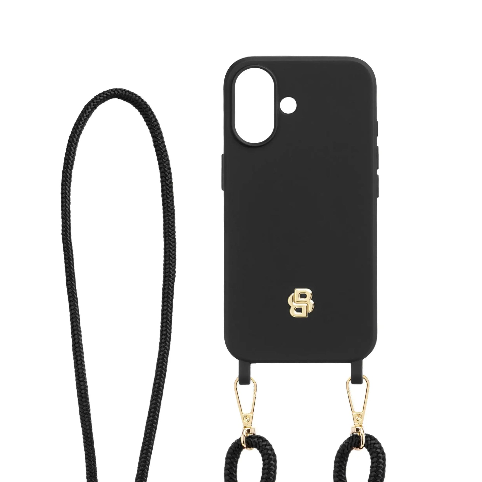 Double B Black & Gold iPhone 16 Case by Hugo Boss