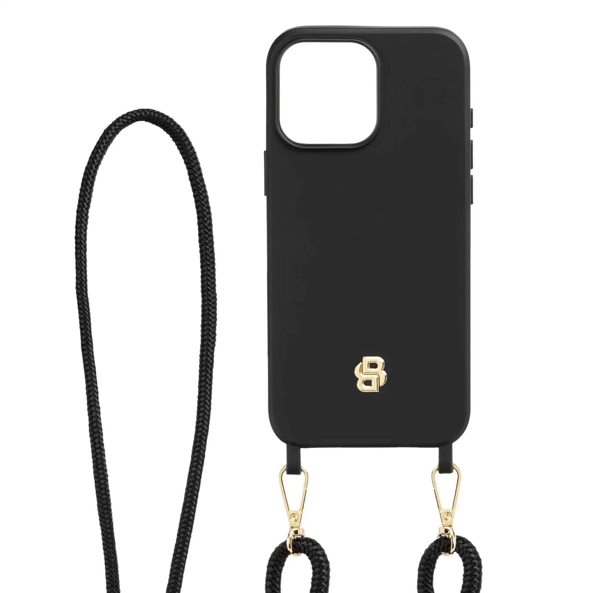 Double B Black & Gold iPhone 16 Case by Hugo Boss