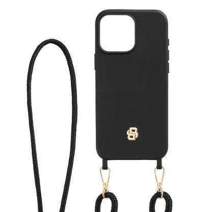 Double B Black & Gold iPhone 16 Case by Hugo Boss