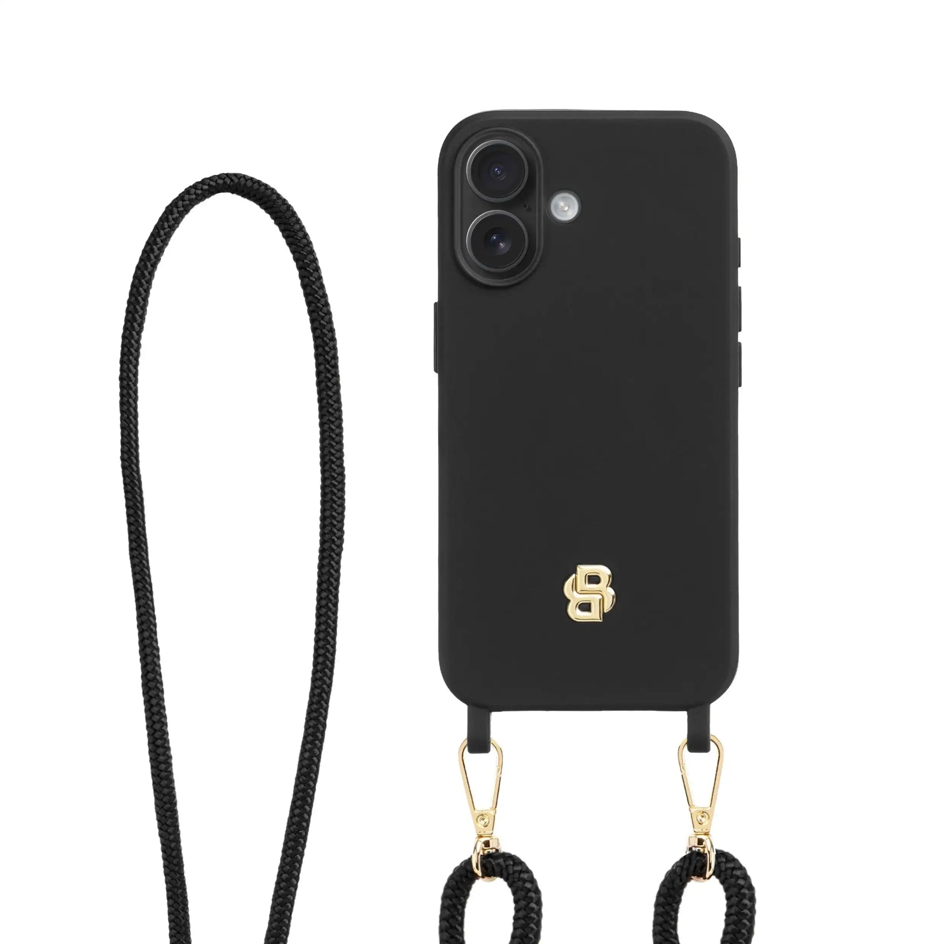 Double B Black & Gold iPhone 16 Case by Hugo Boss