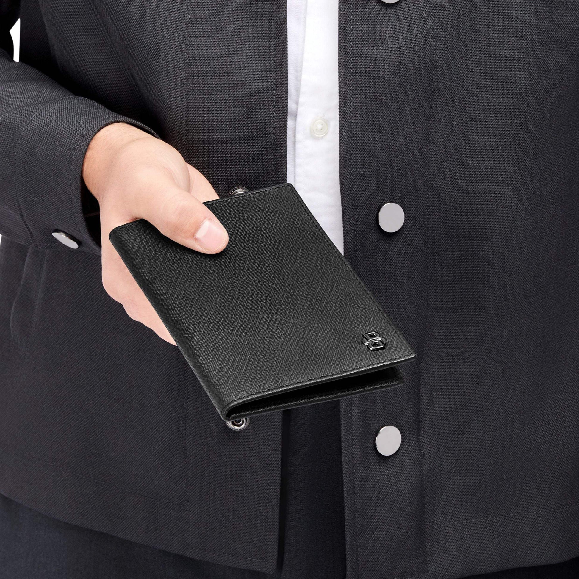Double B Saffiano Passport Holder by Hugo Boss