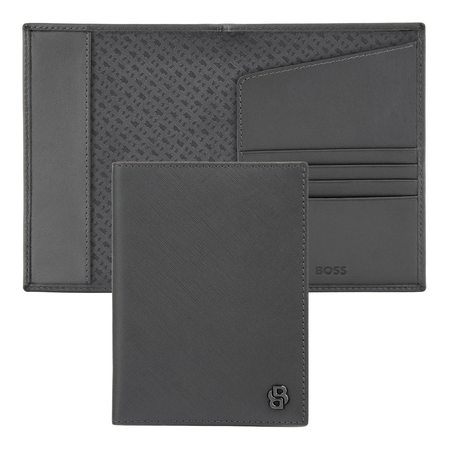 Double B Saffiano Passport Holder by Hugo Boss