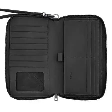 Double B Saffiano Passport Wallet by Hugo Boss