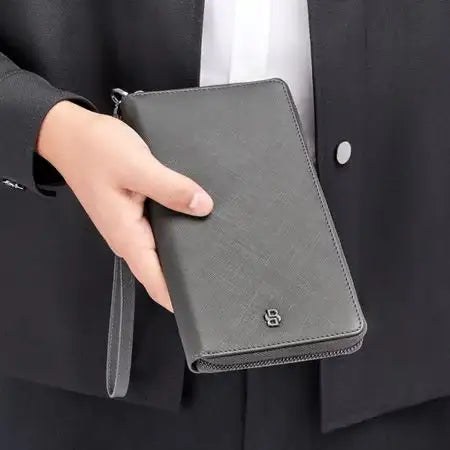 Double B Saffiano Passport Wallet by Hugo Boss