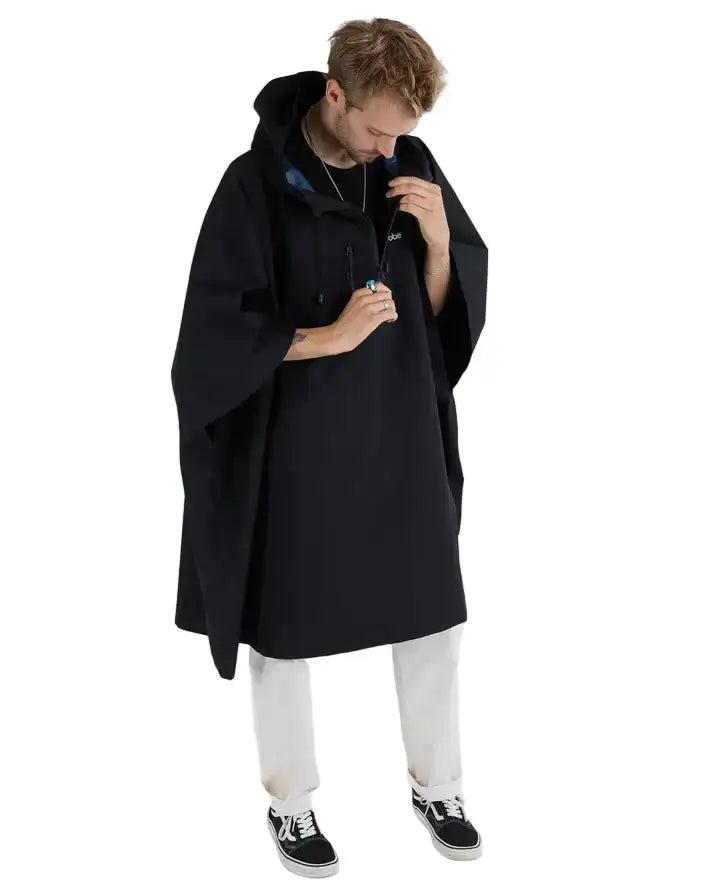 Dryrobe Black One Size Rainproof Poncho