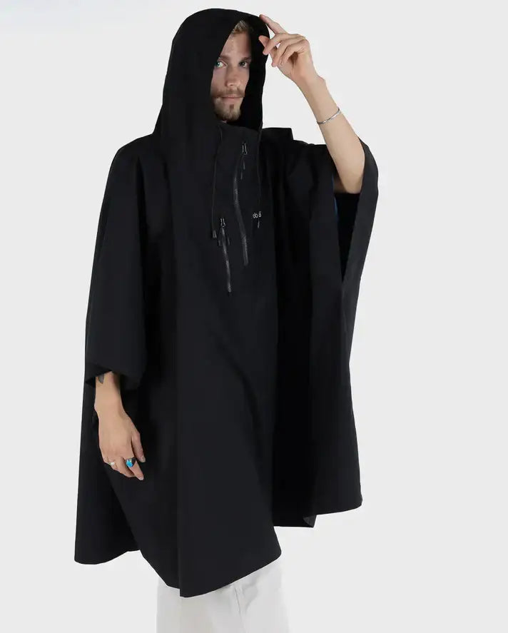 Dryrobe Black One Size Rainproof Poncho