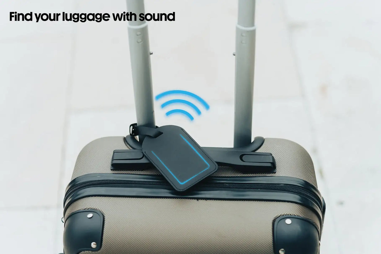 Globefind RCSrPolyester luggage tag with worldwide locating