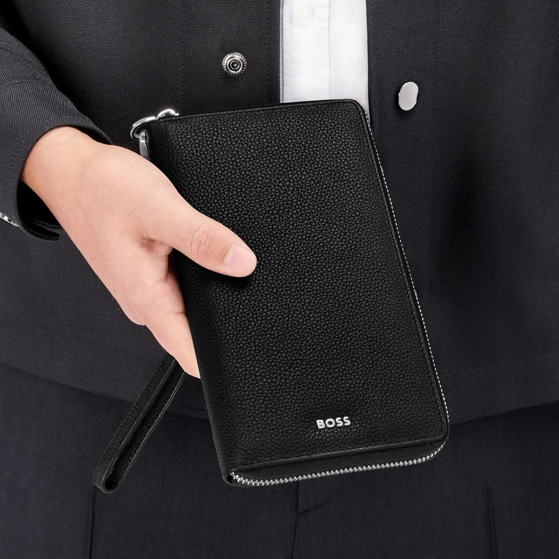 Grained Classic Travel Wallet by Hugo Boss