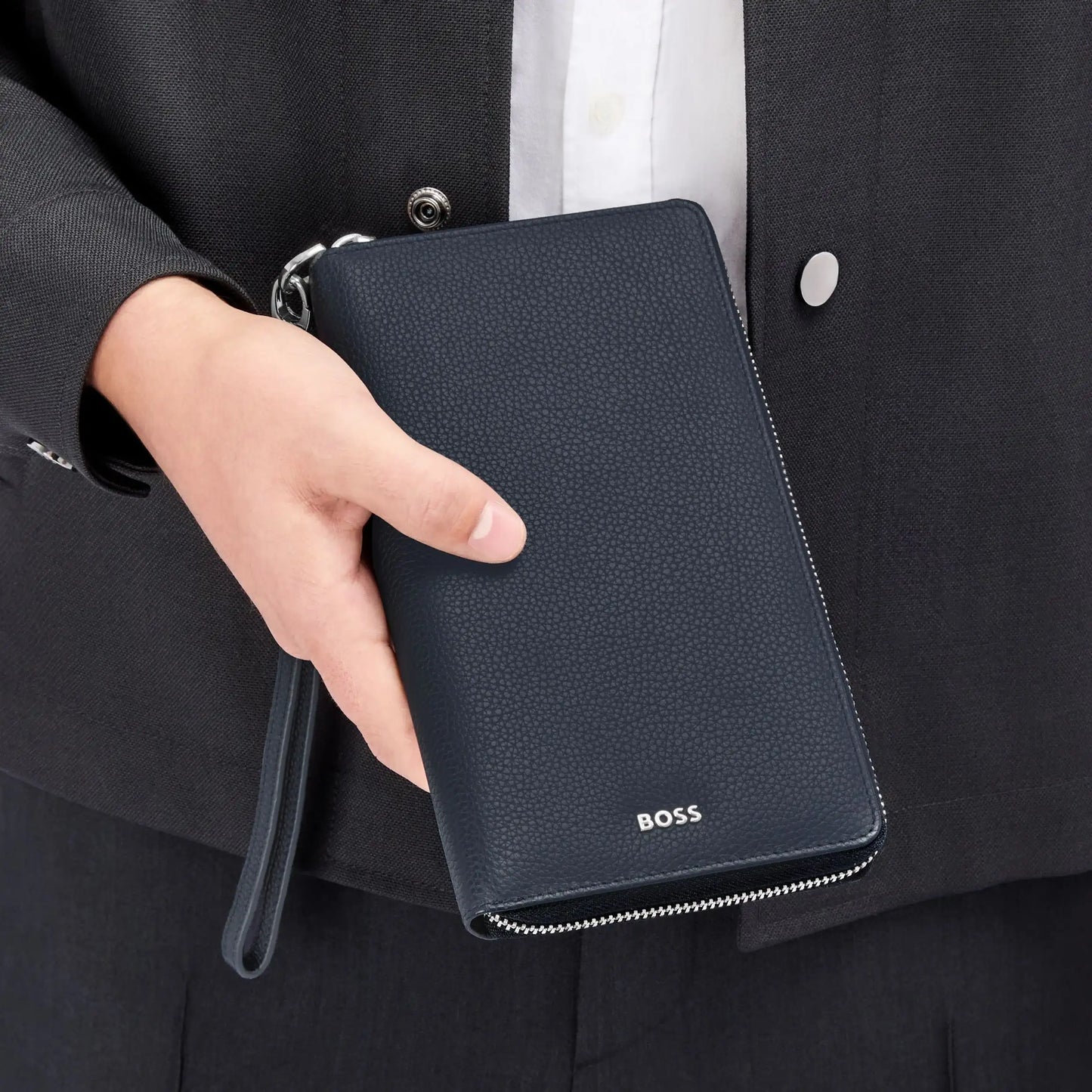 Grained Classic Travel Wallet by Hugo Boss