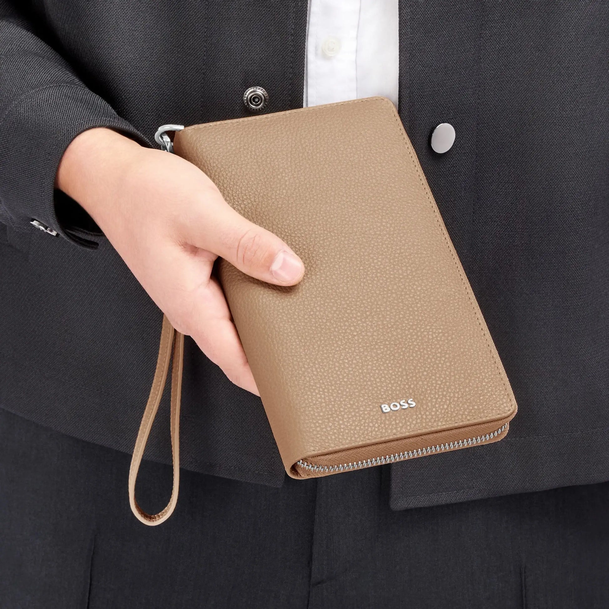 Grained Classic Travel Wallet by Hugo Boss