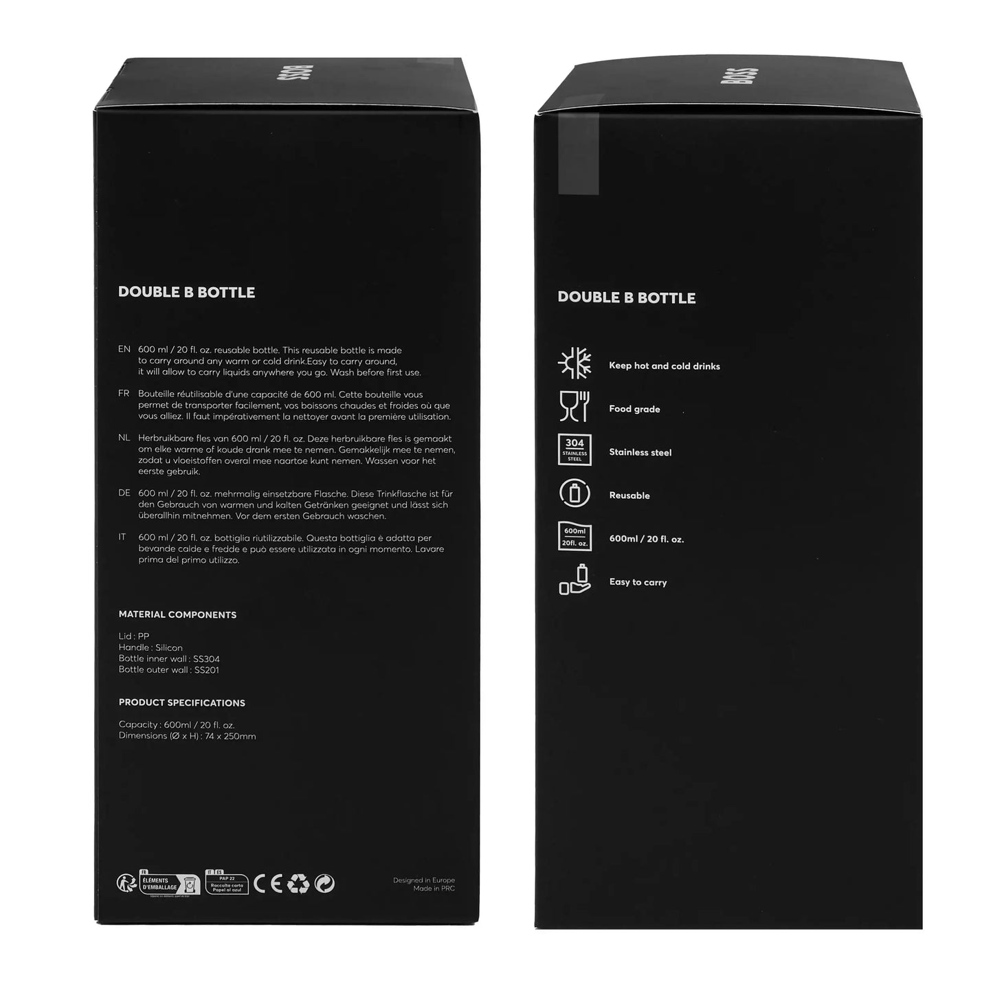 Isothermal flask Double B by Hugo Boss