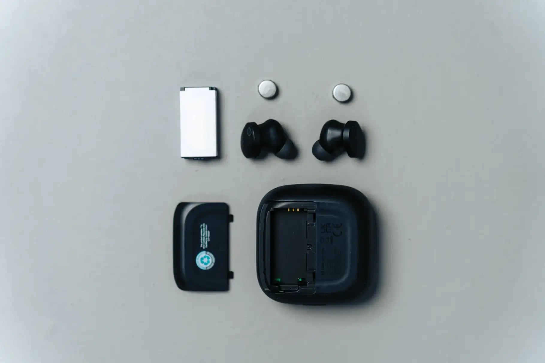 Lakewood RCS recycled and repairable wireless earbuds