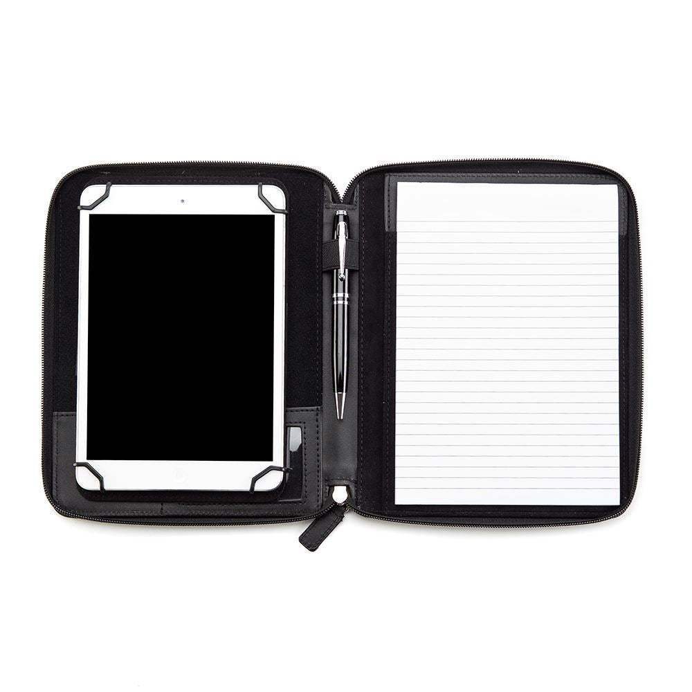 Mini Zipped Adjustable Tablet Holder with a Multi Position Tablet Stand
