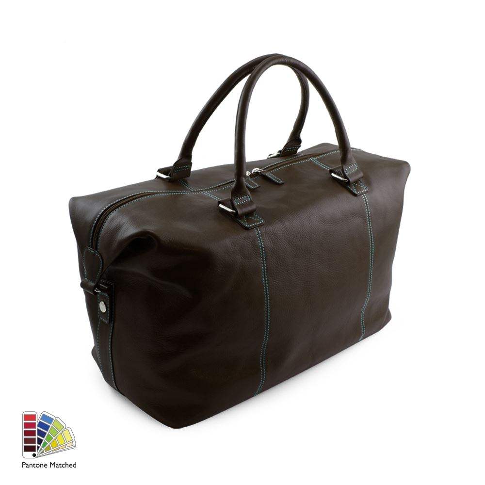 Pantone Matched Sandringham Leather Weekender Bag - The Luxury Promotional Gifts Company Limited