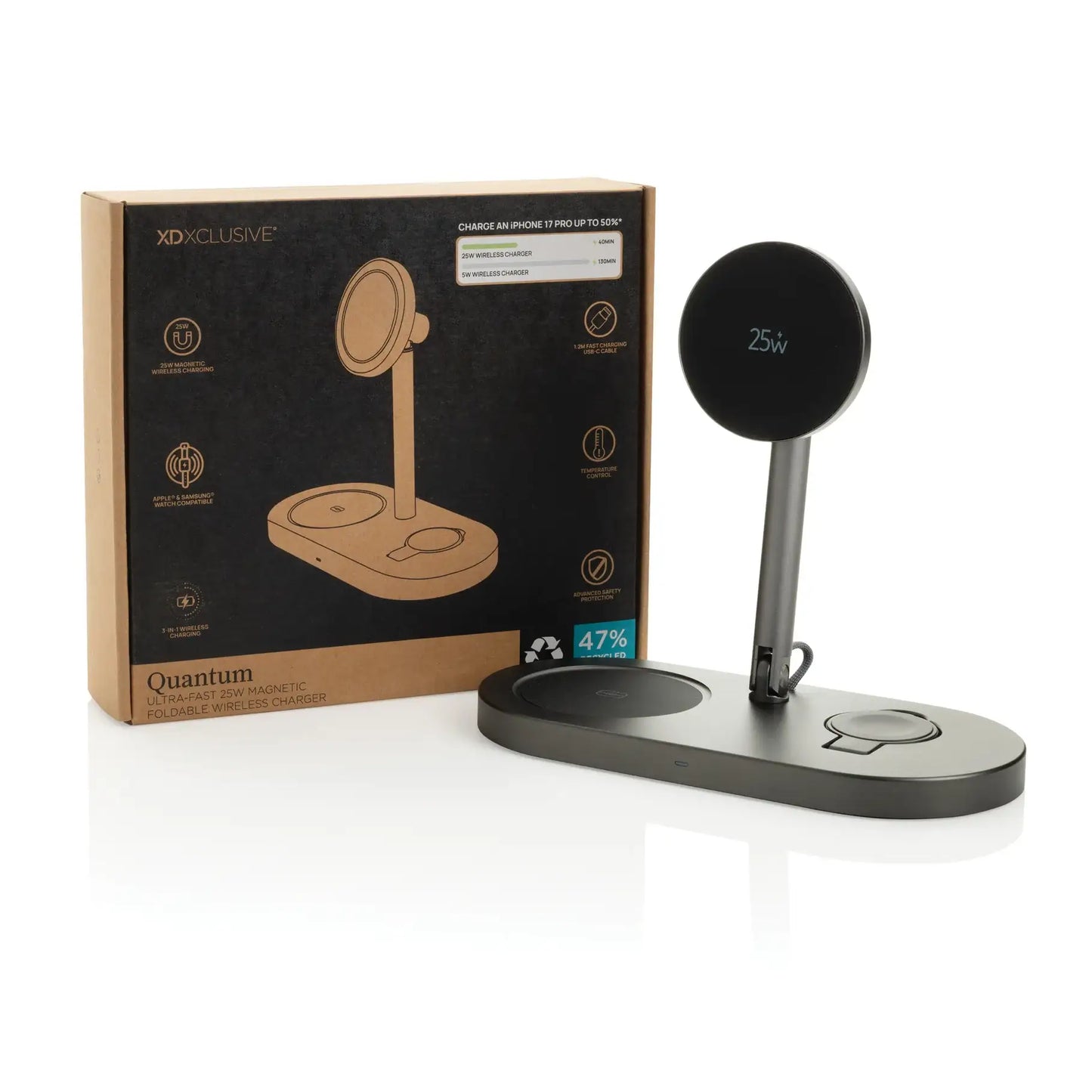 Quantum RCS ultra-fast 25W Magnetic desk wireless Charger