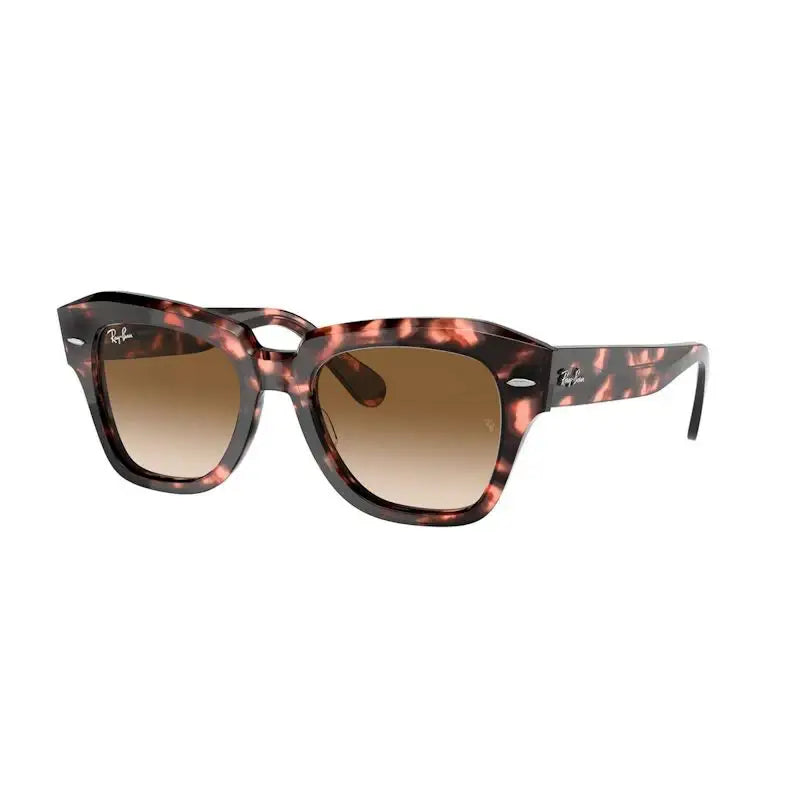 Ray-Ban State Street Fleck Sunglasses Pink Havana