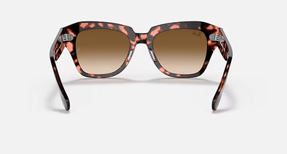 Ray-Ban State Street Fleck Sunglasses Pink Havana