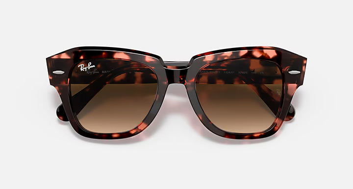 Ray-Ban State Street Fleck Sunglasses Pink Havana