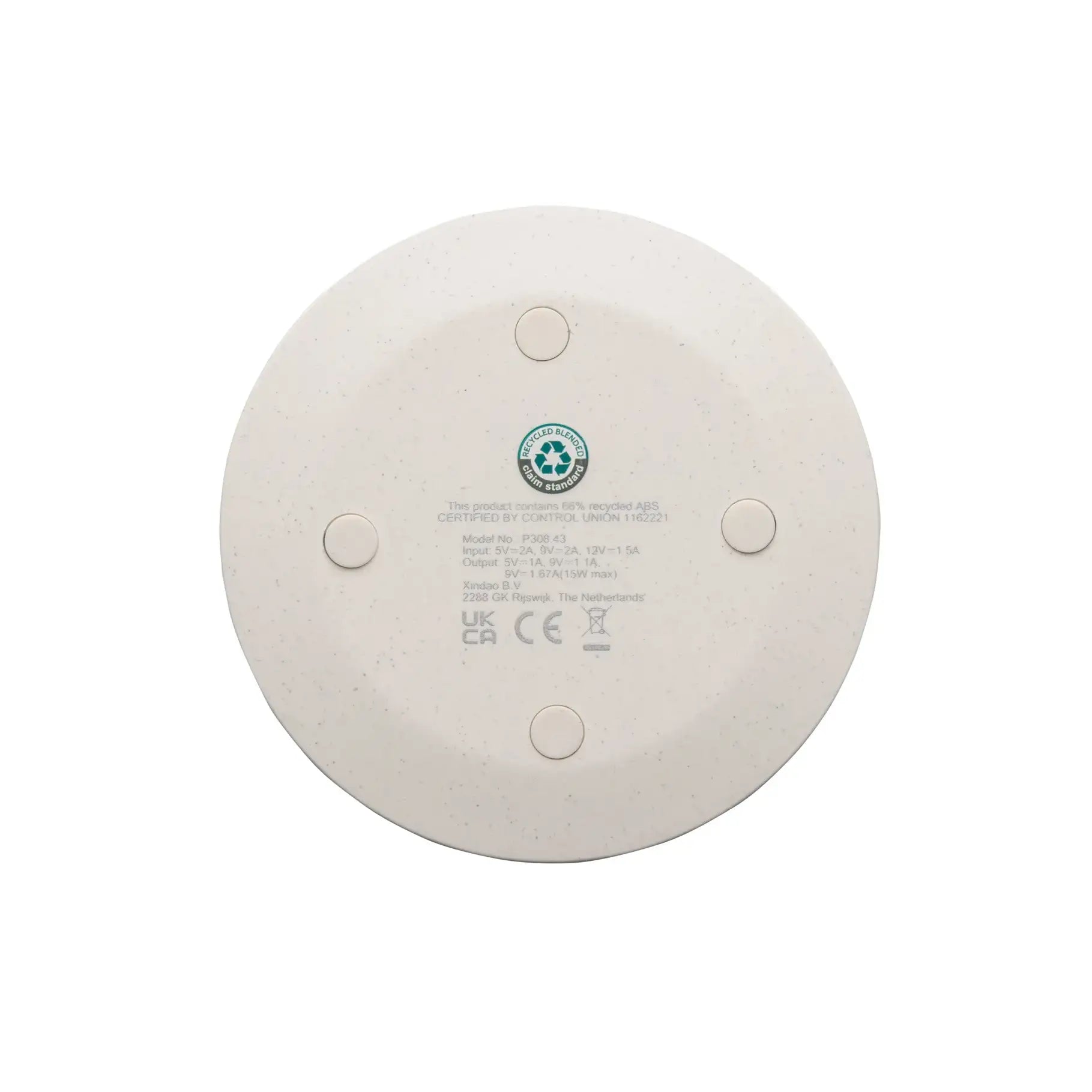 RCS recycled plastic 15W Wireless fast charger