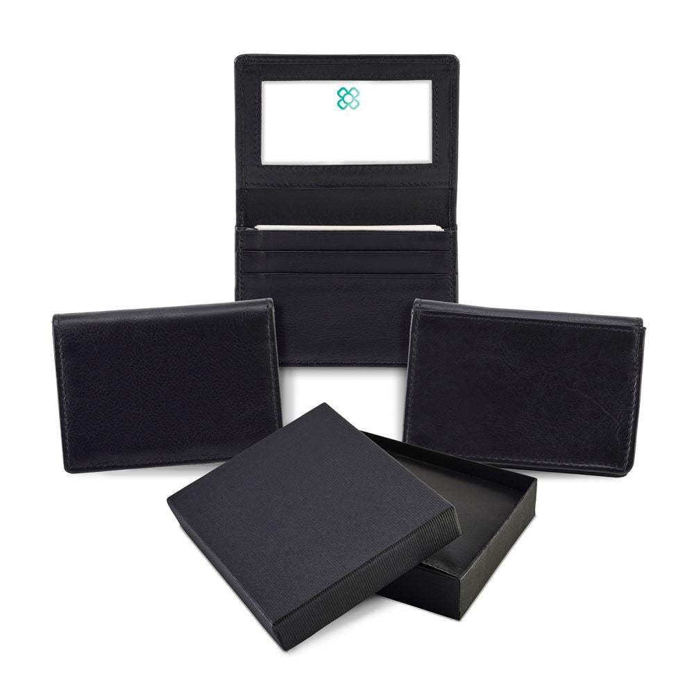 Sandringham Nappa Leather Business Card Holder with Travel or Oyster Card Window - The Luxury Promotional Gifts Company Limited