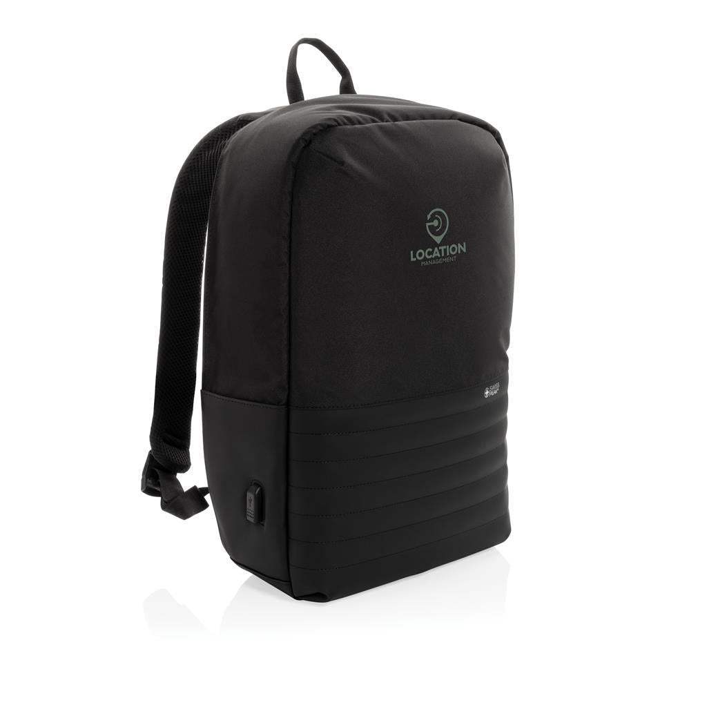 anti theft laptop backpack manufacturer Swiss Peak AWARE™ RFID anti-theft 15'' laptop backpack